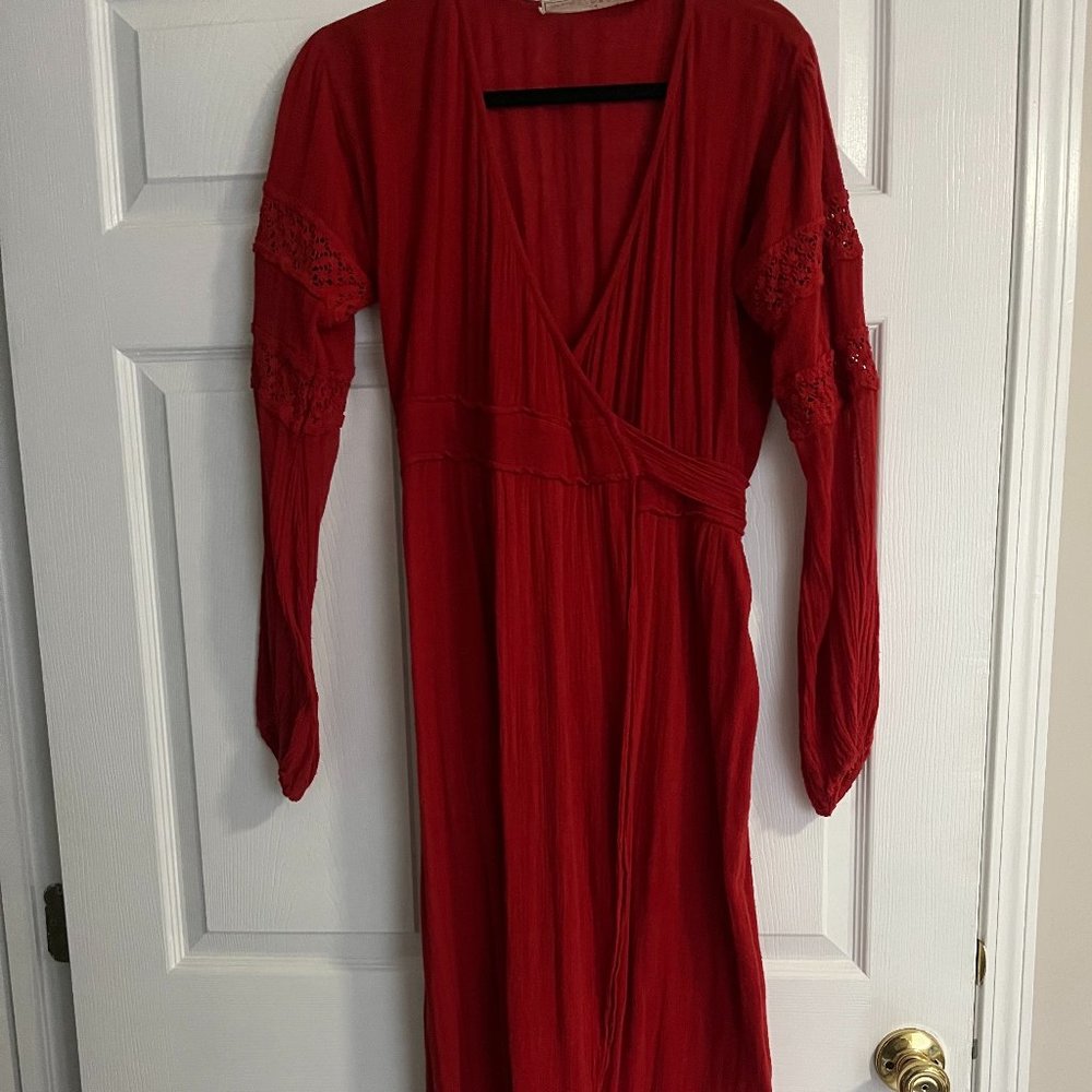 COPY - Red Wrap Maxi Dress